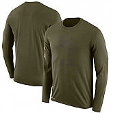 Men's Tampa Bay Buccaneers Nike Salute to Service Sideline Legend Performance Long Sleeve T-Shirt Olive,baseball caps,new era cap wholesale,wholesale hats